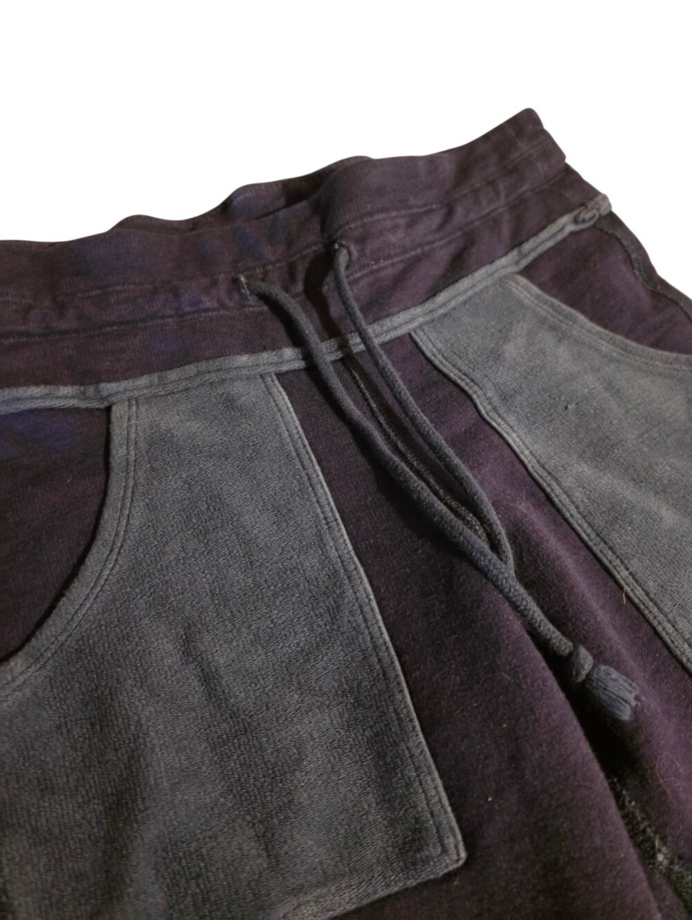 Free People Dark Purple Drawstring Sweatpants with Gray Pockets